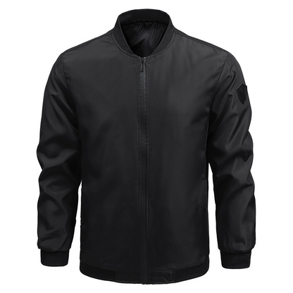 🚀🧥【50% de descuento 🔥】【S–6XL】Chaqueta bomber casual de hombre en color liso